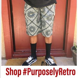 😎bandanna jogger shorts